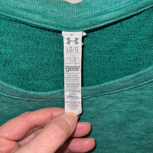 π₯ $5 with any bundle! π₯ Under Armour sweatshirt, heather green, size L - Picture 2 of 3